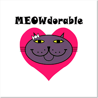 MEOWdorable - Deep PURRple Posters and Art